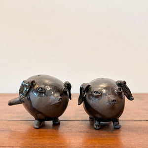 Chubby Wiener Dog Salt & Pepper Shakers
