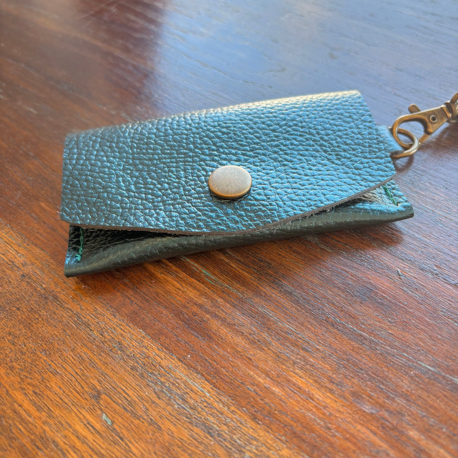 Mini Wristlet - Metallic Teal