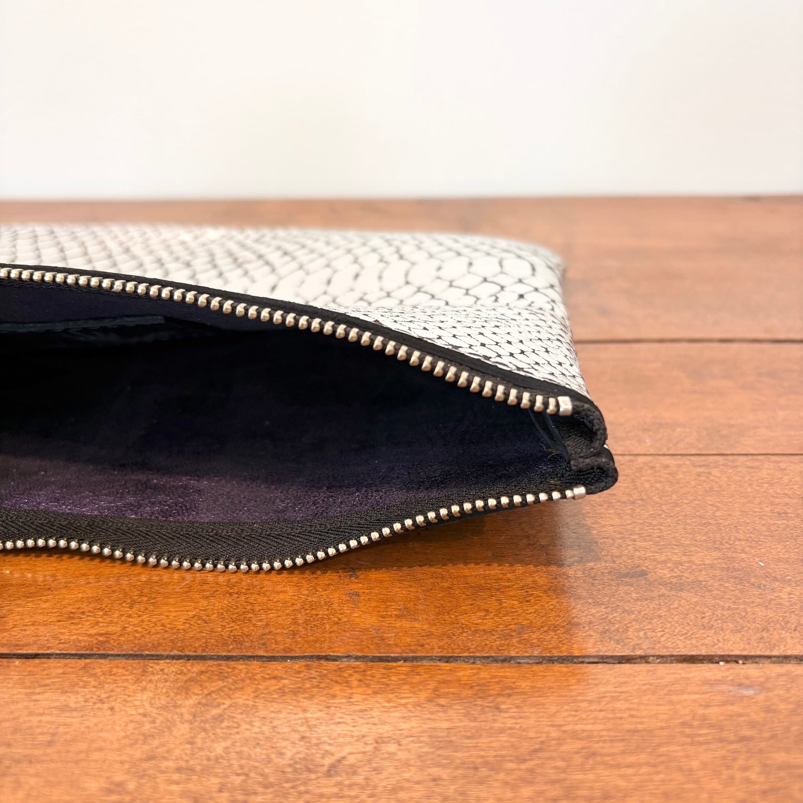 Cosmetic Bag - Metallic Snake Skin