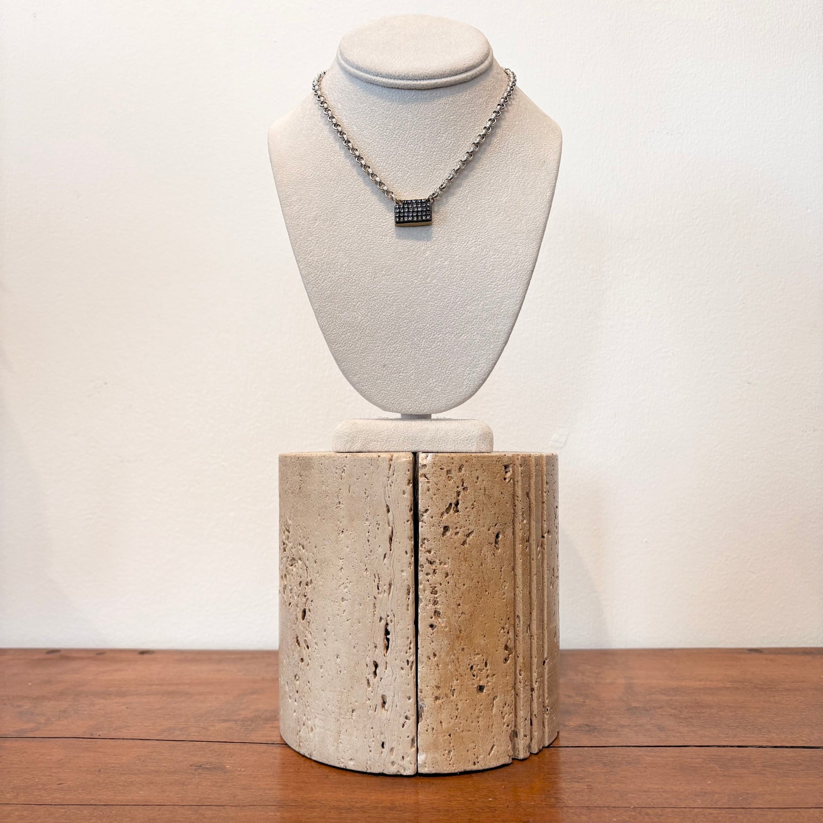 Mini Crystal Plaque Necklace