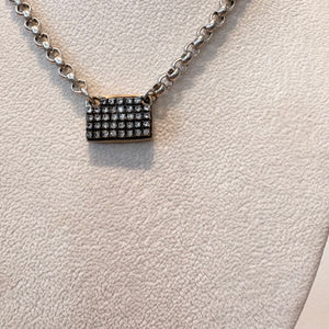 Mini Crystal Plaque Necklace