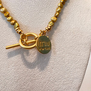 Pearl Necklace - Yellow Green