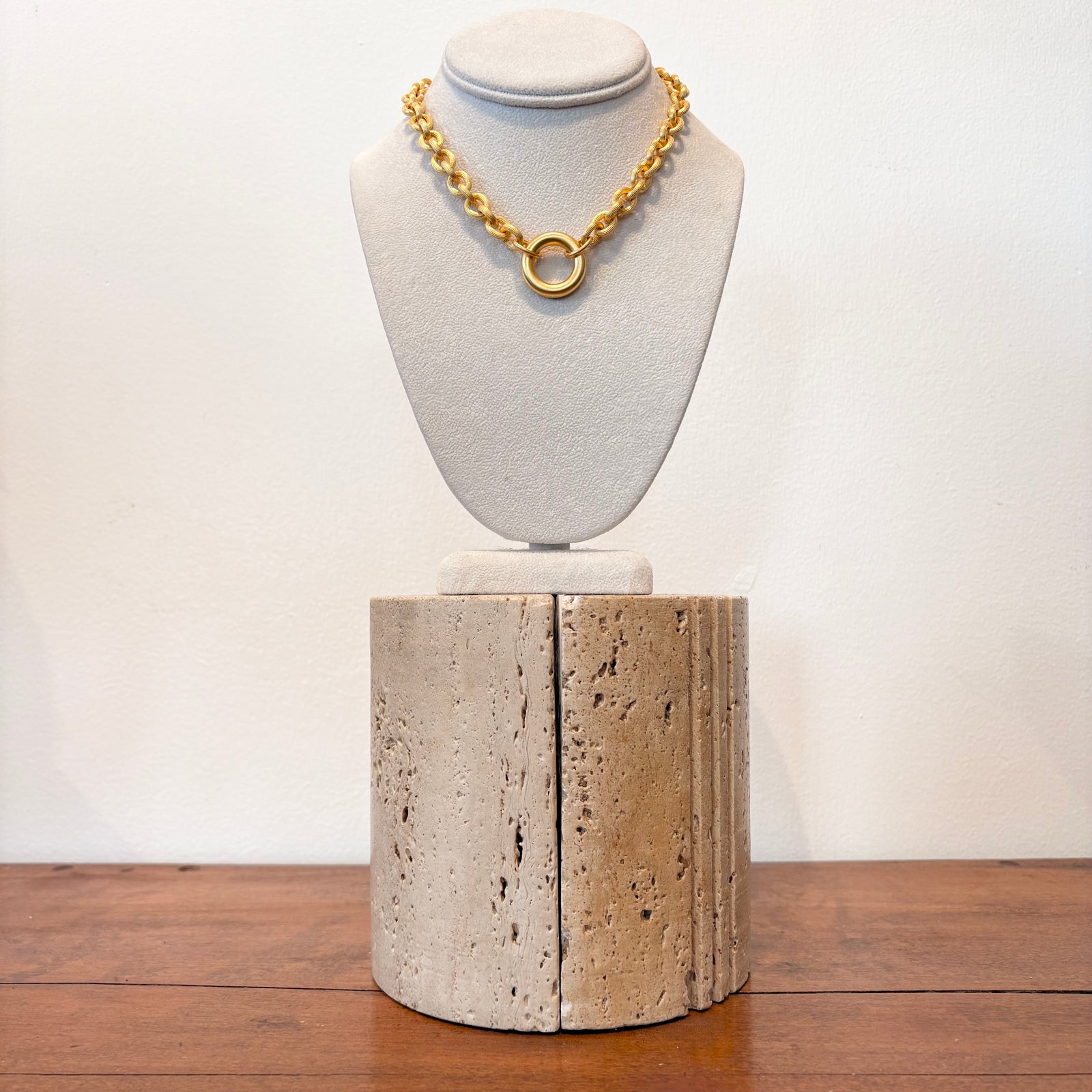 Donut Choker - Matte Gold