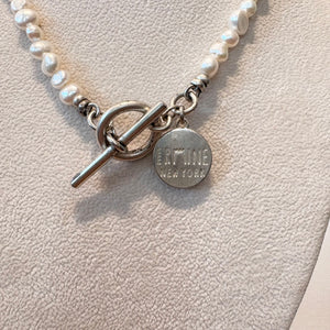Pearl Necklace - White & Silver