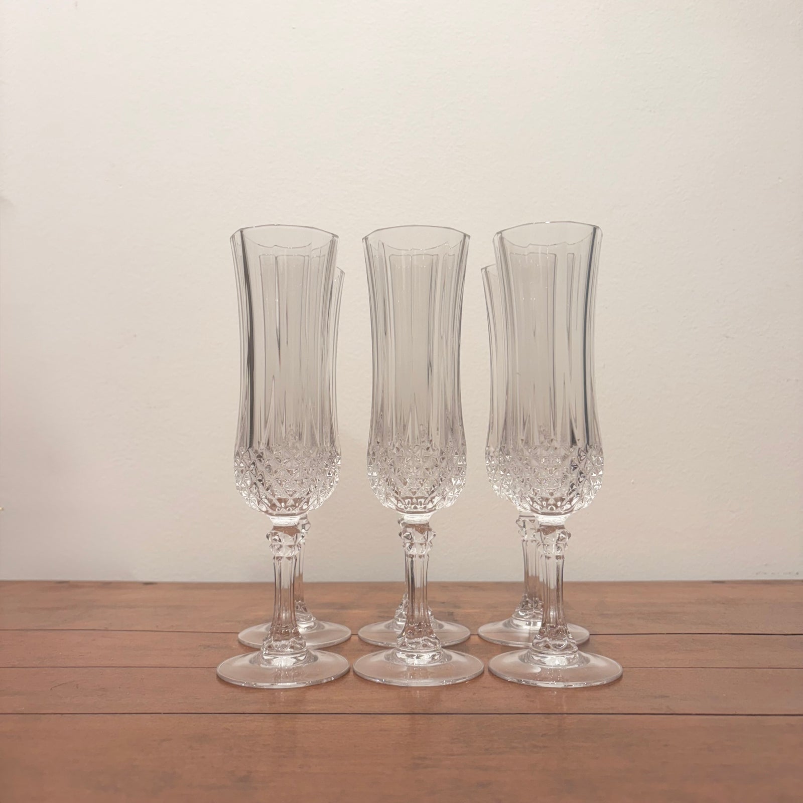 Crystal Champagne Flutes (set of 6)