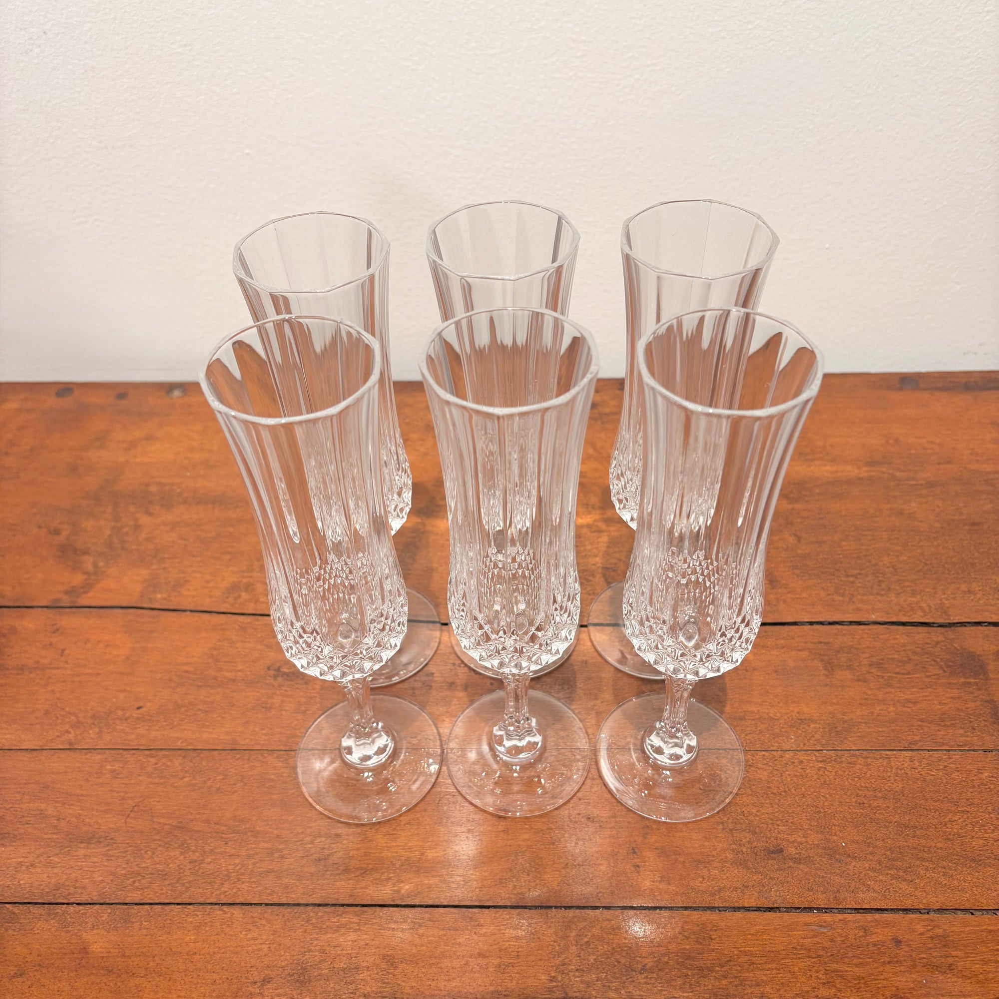 Crystal Champagne Flutes (set of 6)
