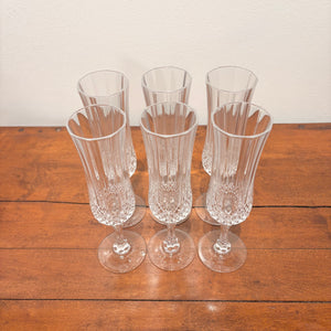 Crystal Champagne Flutes (set of 6)