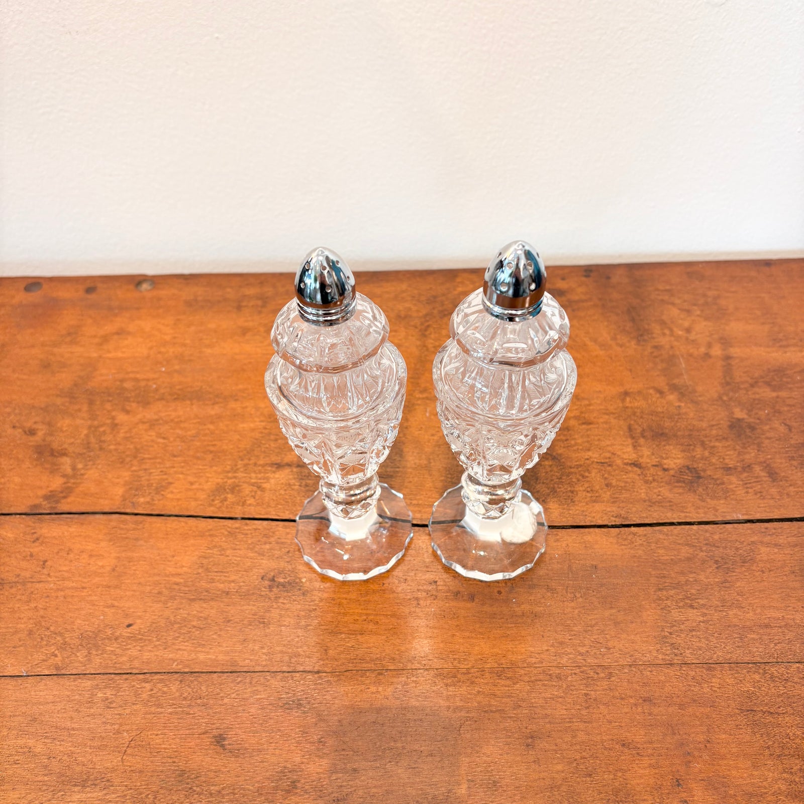 Crystal Salt & Pepper Shakers