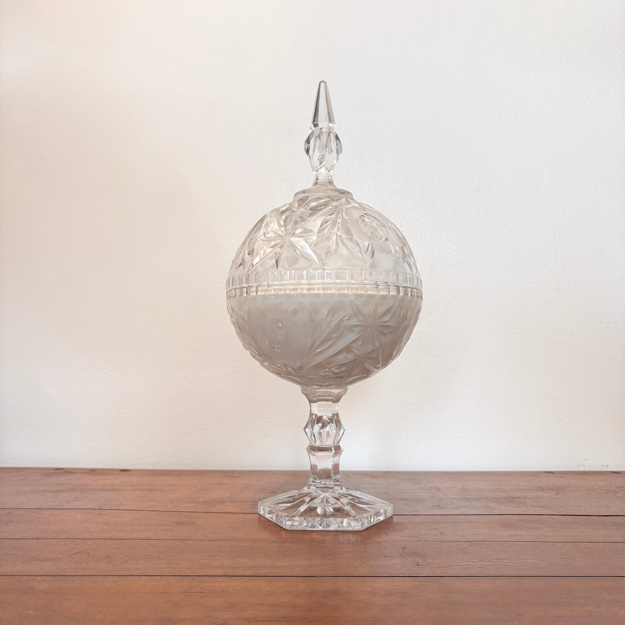 Candle in Crystal Pedestal