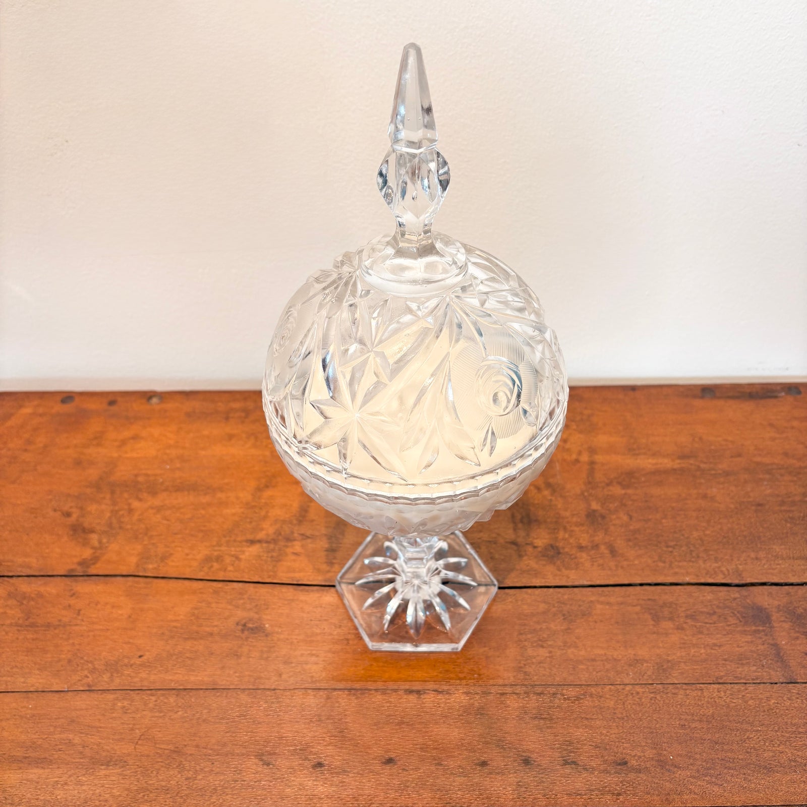 Candle in Crystal Pedestal