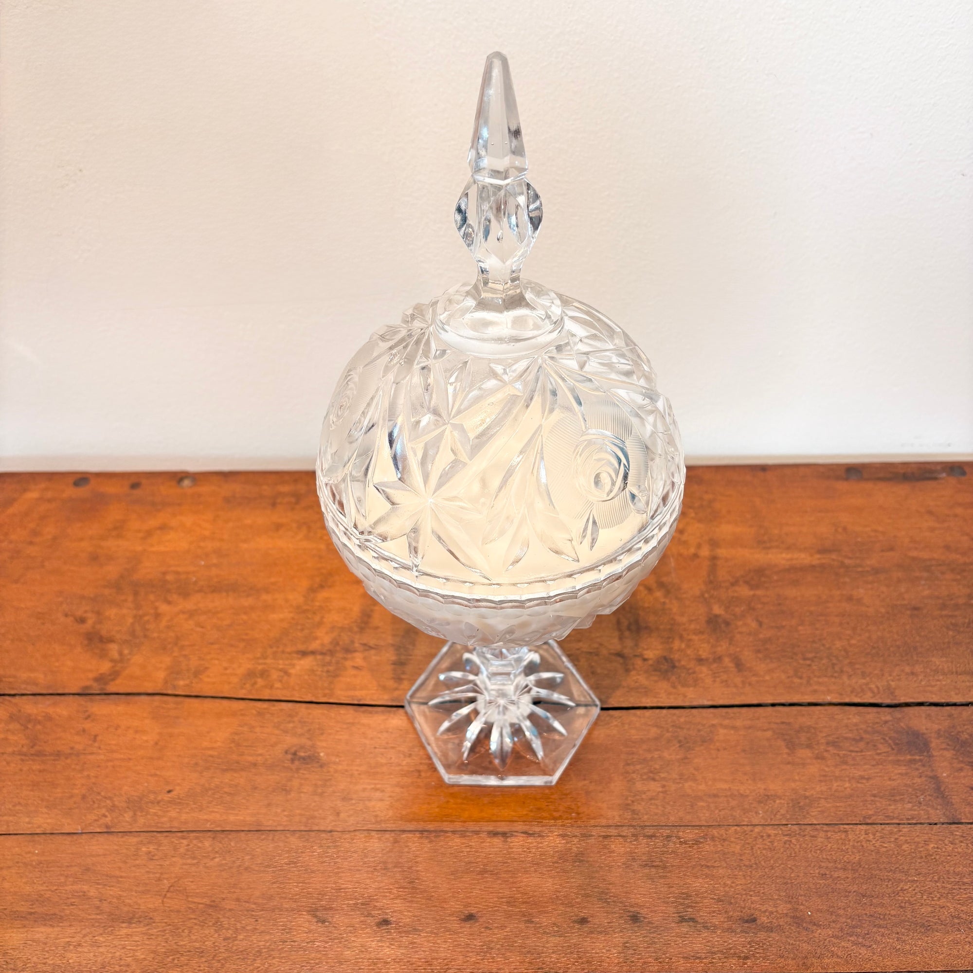 Candle in Crystal Pedestal