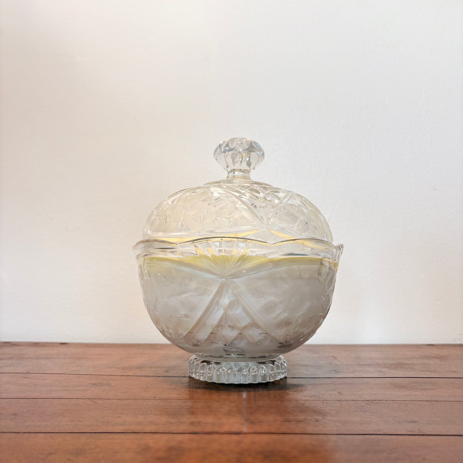 Candle in Crystal Bowl