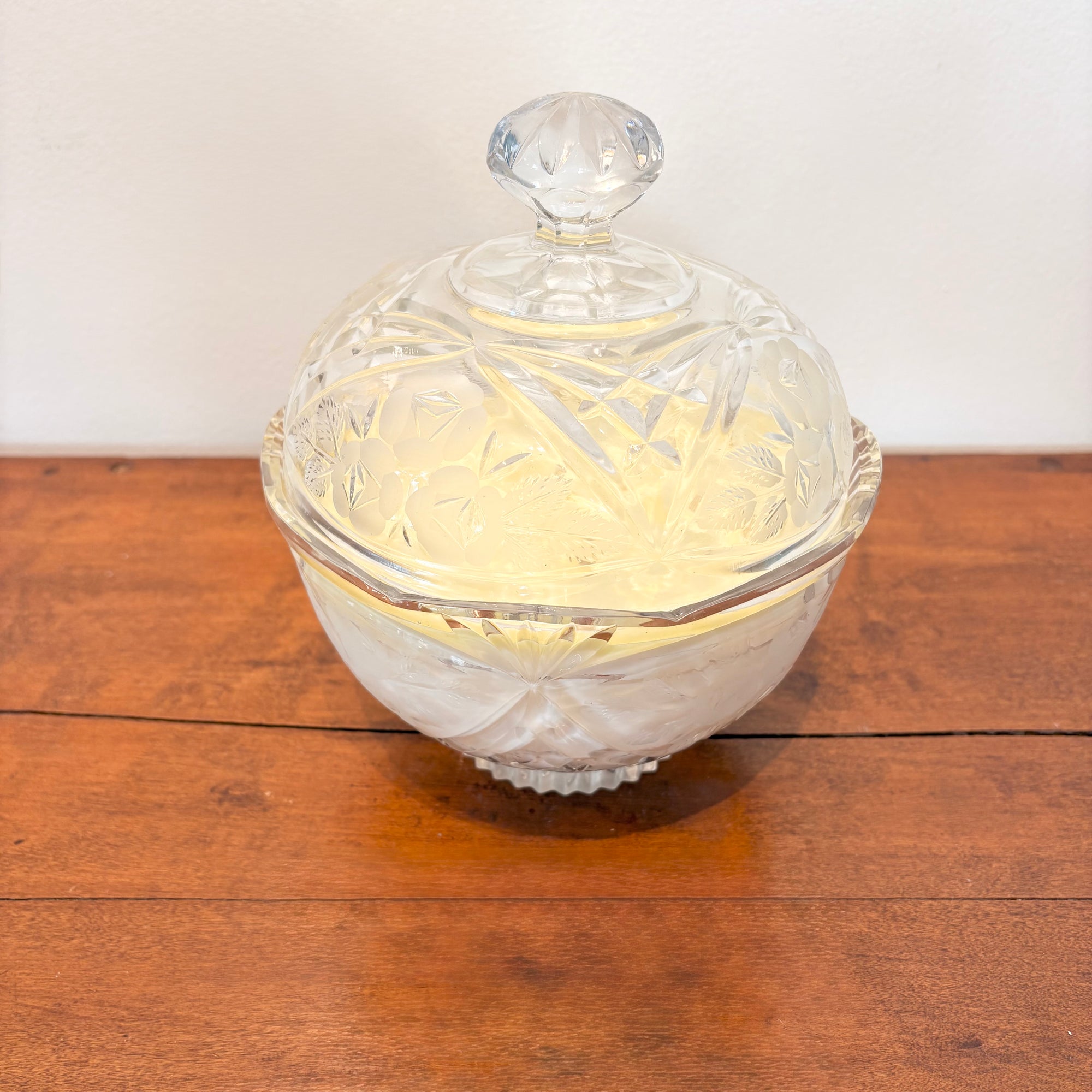 Candle in Crystal Bowl