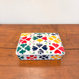 Japanese Porcelain Card Deck Holder (playing cards included)