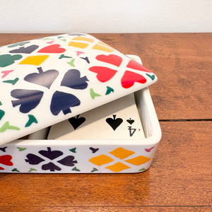 Japanese Porcelain Card Deck Holder (playing cards included)