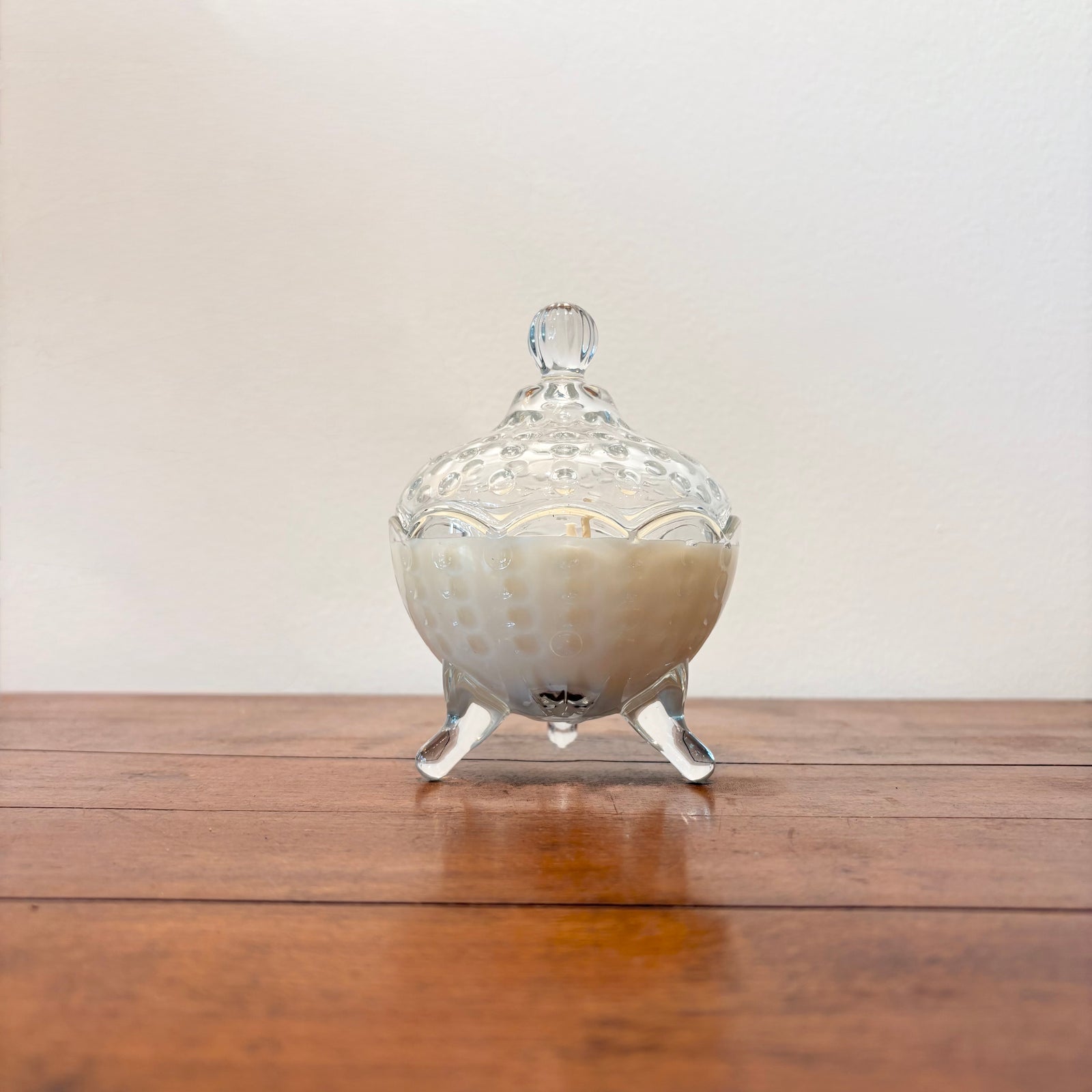 Footed Crystal Candle