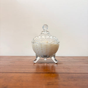 Footed Crystal Candle