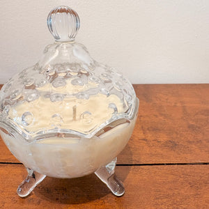 Footed Crystal Candle