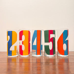 Drink By Numbers Highball Glasses (numbers 2-6)