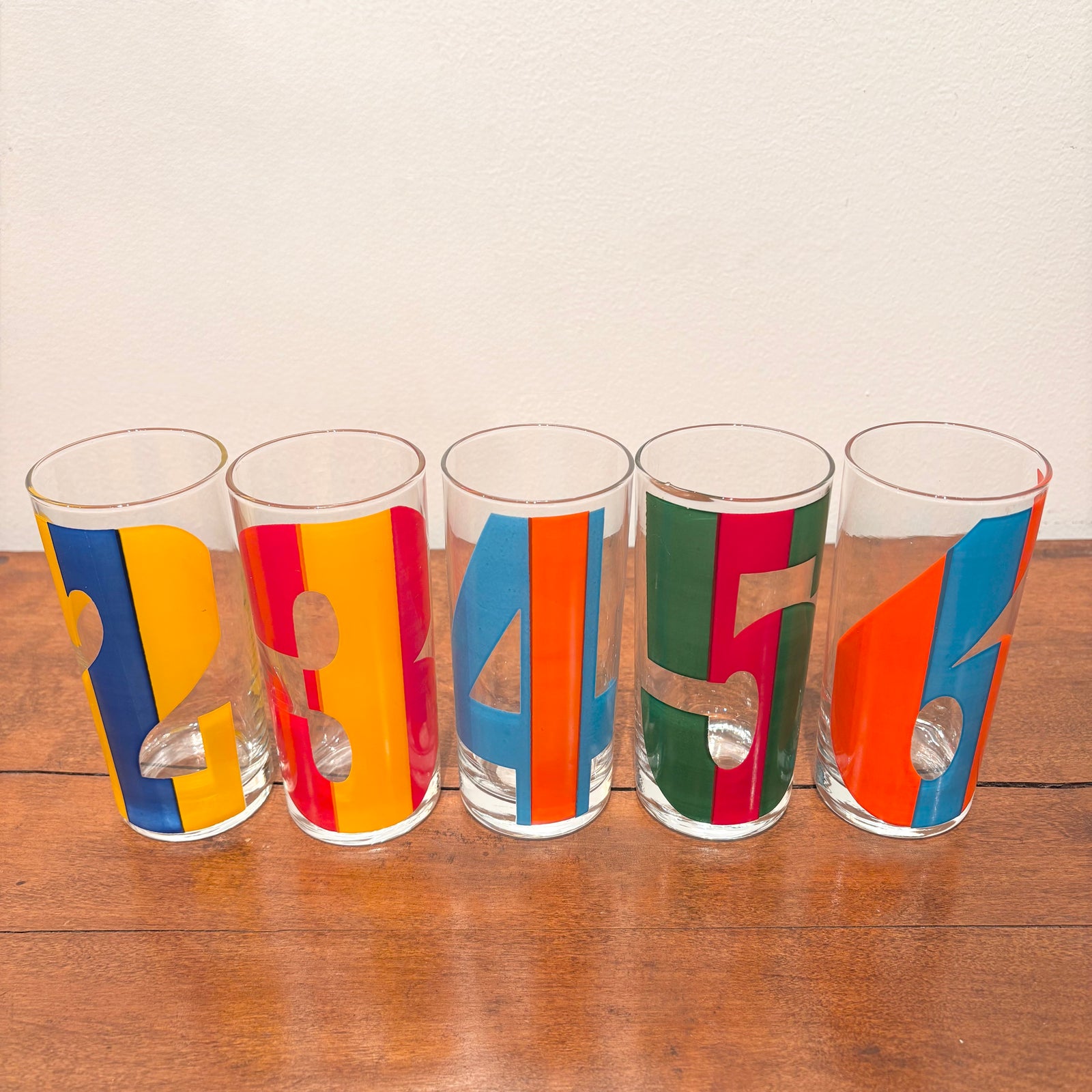 Drink By Numbers Highball Glasses (numbers 2-6)