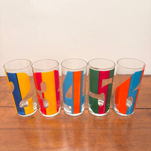 Drink By Numbers Highball Glasses (numbers 2-6)