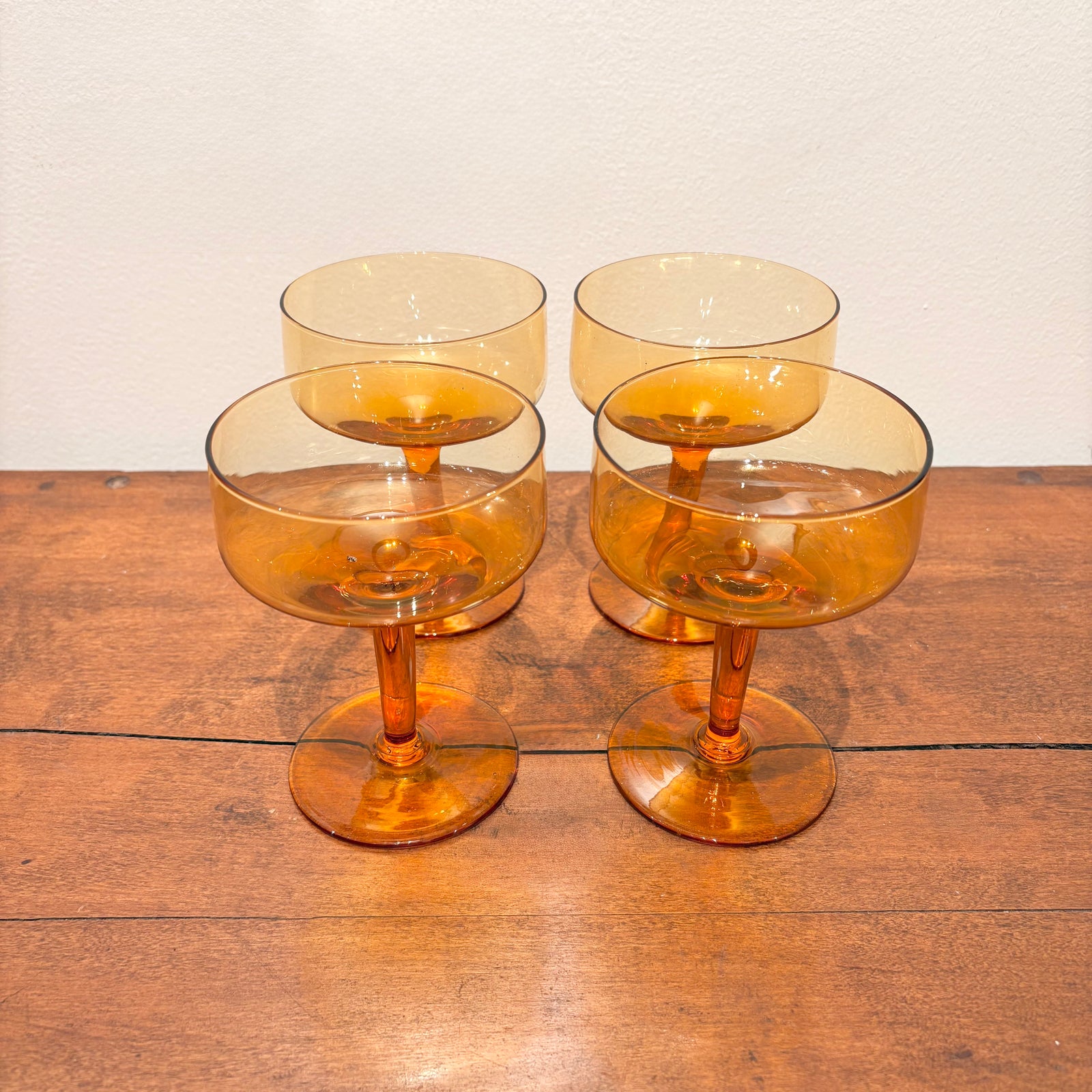 Amber Coupe Glasses (set of 4)