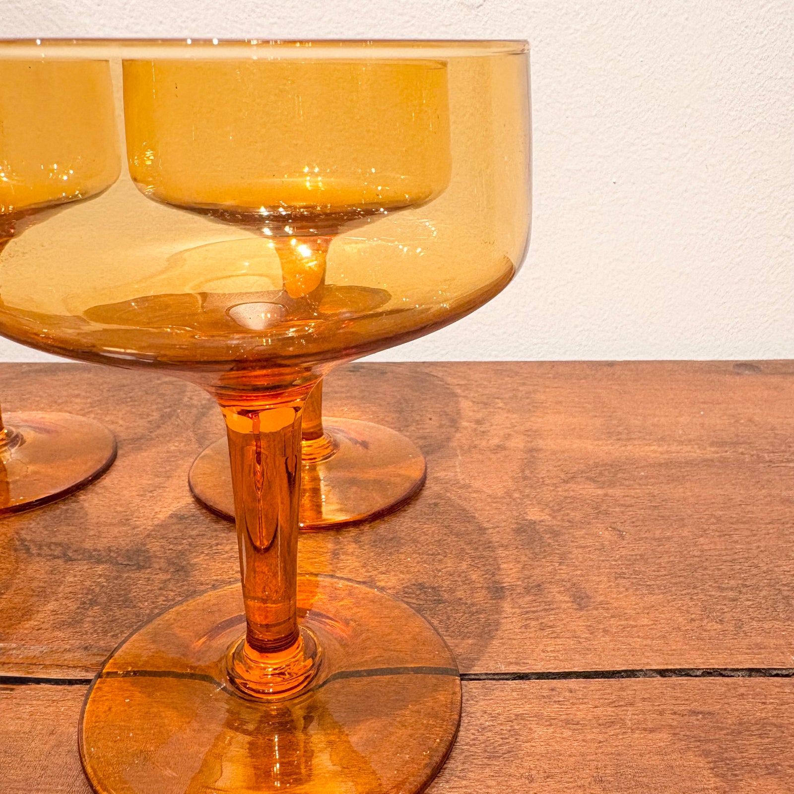 Amber Coupe Glasses (set of 4)