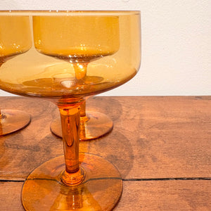 Amber Coupe Glasses (set of 4)