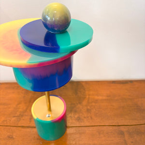 Resin at the Disco LED Lamp