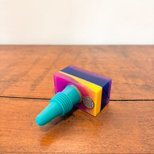 Resin at the Disco Wine Stopper - Rectangle