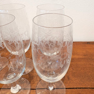 Theresienthal Radgravur Water Goblets (set of 6)