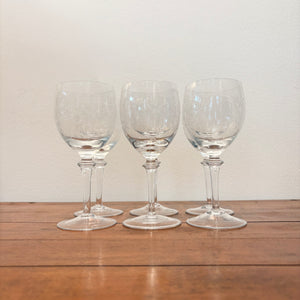 Theresienthal Radgravur Wine Goblets (set of 6)