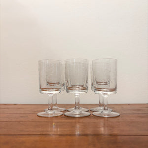 Theresienthal Radgravur Cordial Glasses (set of 6)