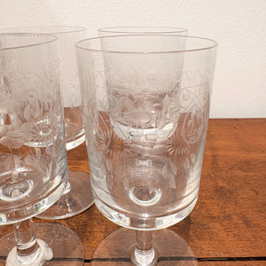 Theresienthal Radgravur Cordial Glasses (set of 6)