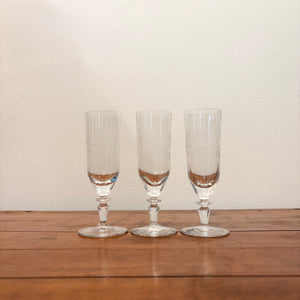 Theresienthal Radgravur Aperitif Glasses (set of 3)