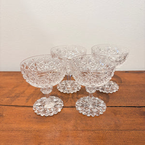 American Brilliant Coupe Glasses (set of 4)