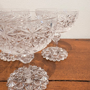 American Brilliant Coupe Glasses (set of 4)