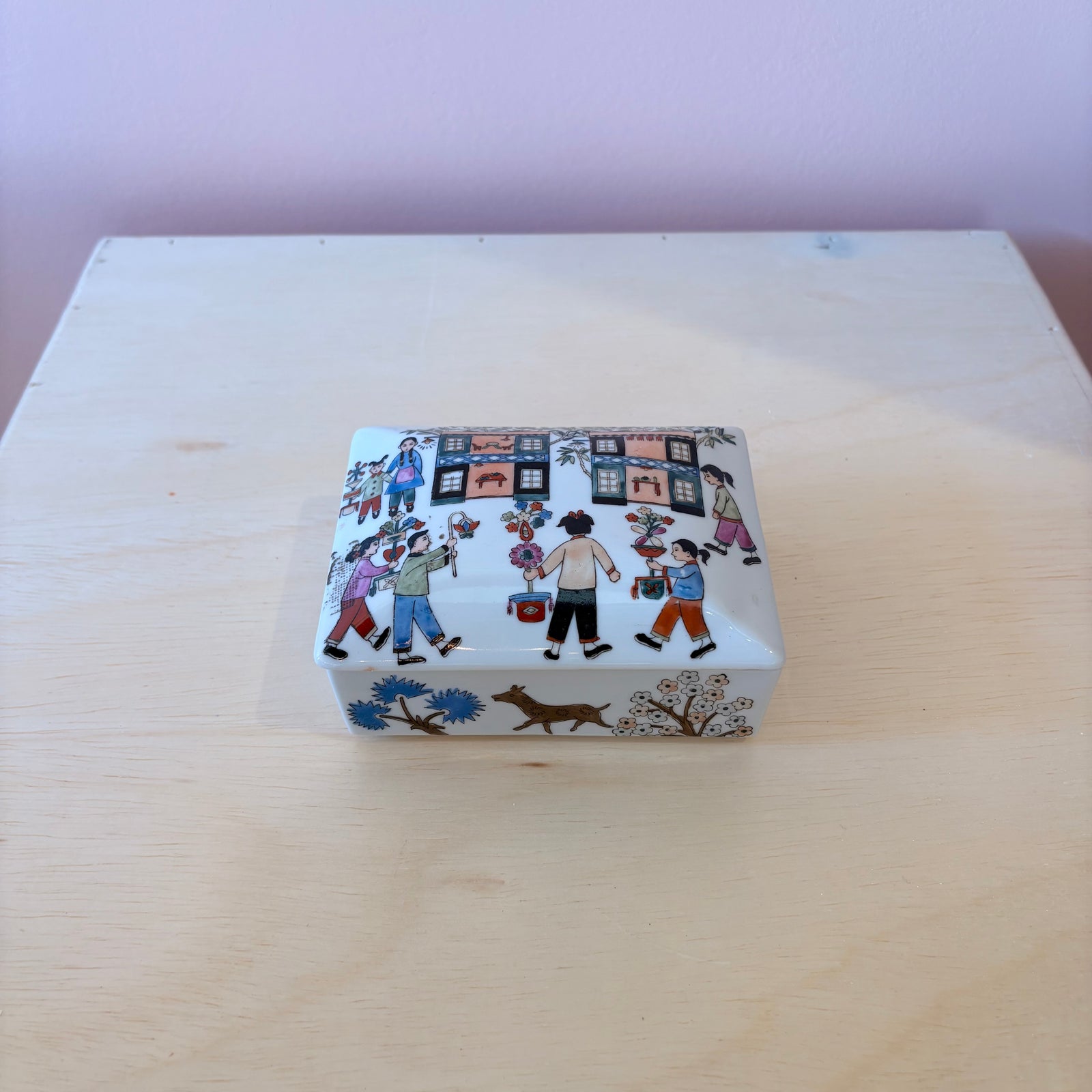 1980’s Hand-Painted Porcelain Trinket Box