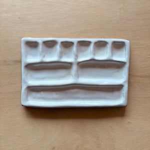 Handmade Ceramic 9-pan Paint Palette