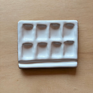Handmade Ceramic 8-pan Paint Palette