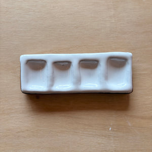 Handmade Ceramic 4-pan Paint Palette