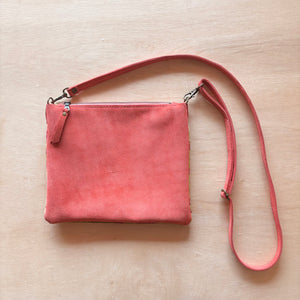 Willie Crossbody - Coral Suede