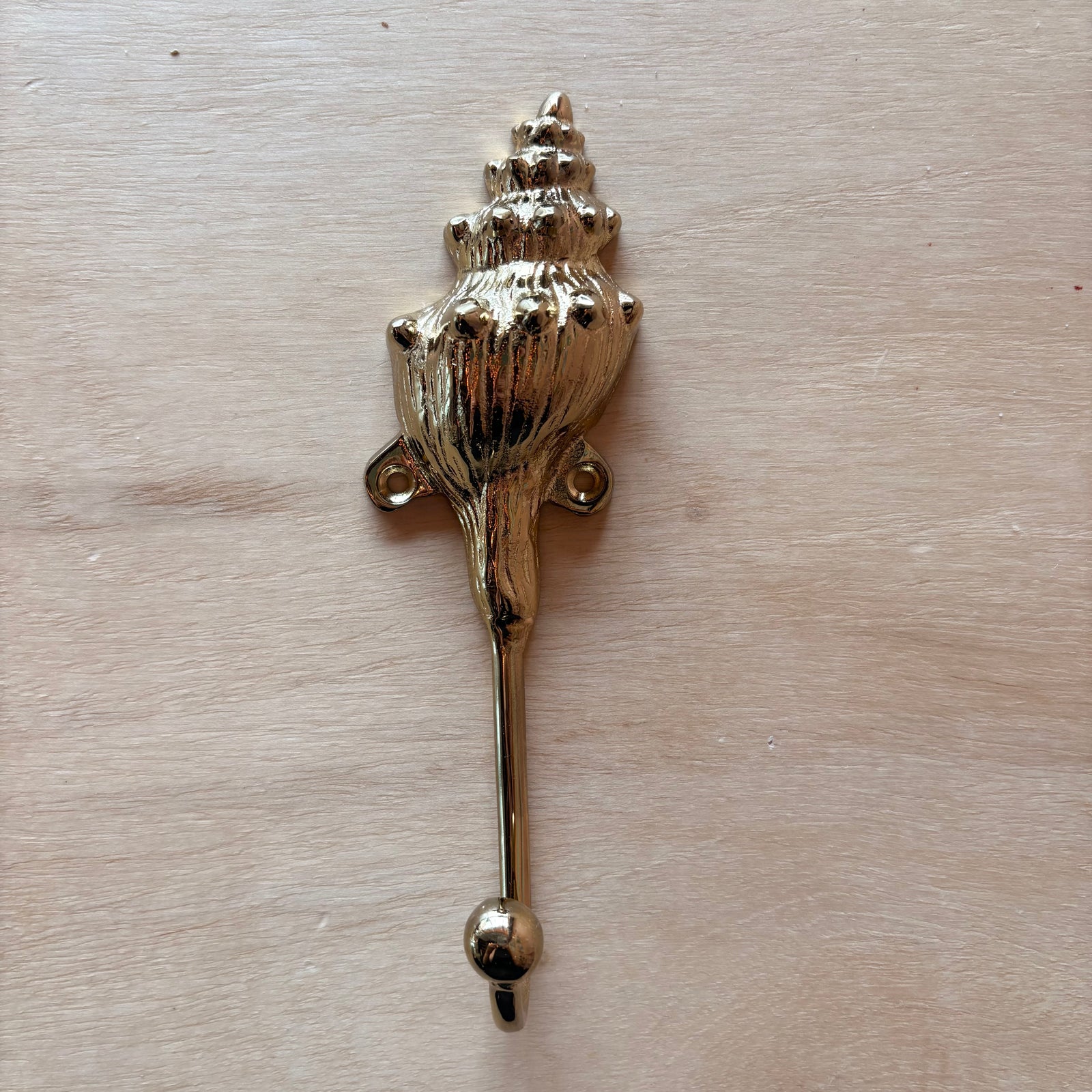 Brass Conch Shell Wall Hook