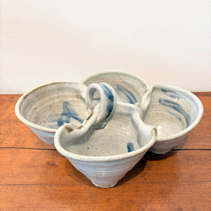 Handmade Pottery Chip & Dip Serving Bowl