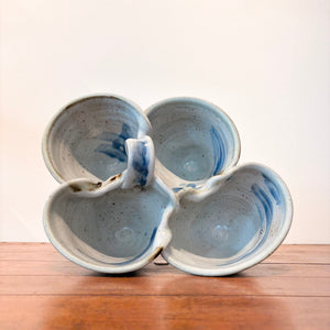 Handmade Pottery Chip & Dip Serving Bowl