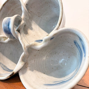 Handmade Pottery Chip & Dip Serving Bowl