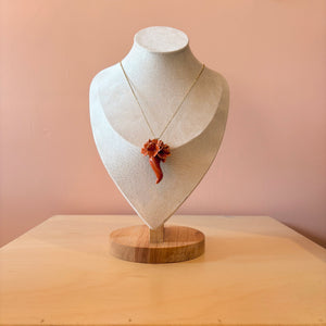 Ceramic Flowered Lucky Horn - Salmon