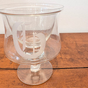 Monogrammed “G” Brandy Snifter & Shrimp Cocktail/Caviar Chiller (set of 6)