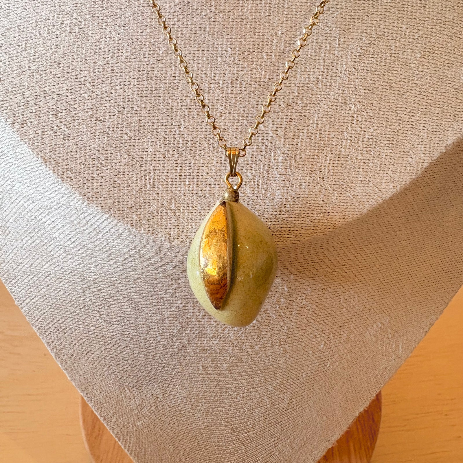 Ceramic Olive Necklace