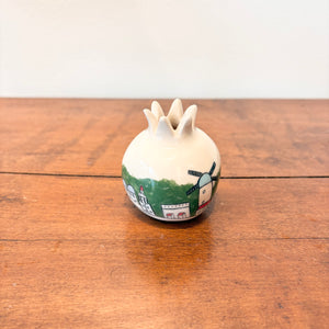 Ceramic Pomegranate with Jerusalem Art